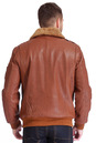 Мужская кожаная куртка из натуральной кожи утепленная, отделка овчина 0900857-6