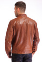 Мужская кожаная куртка из натуральной кожи с капюшоном 0900858-4