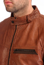 Мужская кожаная куртка из натуральной кожи с капюшоном 0900858-3
