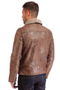 Мужская кожаная куртка из натуральной кожи утепленная, отделка искусственный мех 0900869-2
