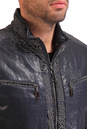 Мужская кожаная куртка из натуральной кожи утепленная с воротником 0900888-4