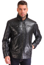 Мужская кожаная куртка из натуральной кожи утепленная, отделка искусственный мех 0900915-2