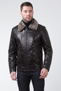 Мужская кожаная куртка из натуральной кожи с воротником, отделка овчина 0901059