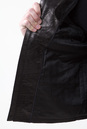 Мужская кожаная куртка из натуральной кожи с воротником, отделка овчина 0901059-5