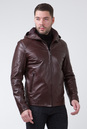 Мужская кожаная куртка из натуральной кожи с капюшоном 0901063