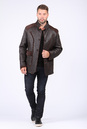 Мужская кожаная куртка из натуральной кожи с воротником 0901378-2