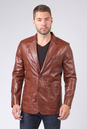 Мужская кожаная куртка из натуральной кожи с воротником 0901513