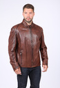 Мужская кожаная куртка из натуральной кожи с воротником 0901551