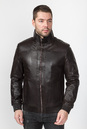 Мужская кожаная куртка из натуральной кожи с воротником 0902157
