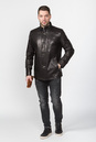 Мужская кожаная куртка из натуральной кожи с воротником 0902177-2