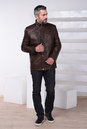 Мужская кожаная куртка из натуральной кожи с воротником 0902183-4