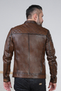 Мужская кожаная куртка из натуральной кожи с воротником 0902202-4