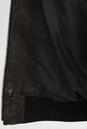 Мужская кожаная куртка из натуральной кожи с капюшоном, отделка трикотаж 0902227-4