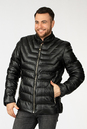 Мужскаякожаная куртка из эко-кожи с воротником 1900010