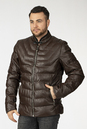 Мужская кожаная куртка из эко-кожи с воротником 1900014