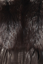 Женская кожаная куртка из натуральной кожи с капюшоном, отделка чернобурка 0900201-4