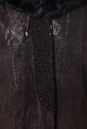 Женское кожаное пальто из натуральной кожи с капюшоном, отделка норка 0900219-2