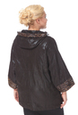 Женская кожаная куртка из натуральной замши (с накатом) с капюшоном 0900262-6 вид сзади