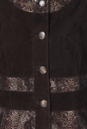 Женская кожаная куртка из натуральной замши без воротника 0900271-11