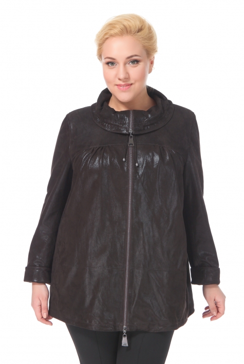 Женская кожаная куртка из натуральной замши с накатом 0900272