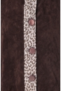 Женское кожаное пальто из натуральной замши с капюшоном 0900297-4