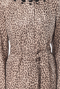 Женское кожаное пальто из натуральной замши (с накатом) с воротником 0900298-2