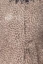 Женское кожаное пальто из натуральной замши (с накатом) с воротником 0900298-7 вид сзади