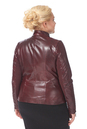 Женская кожаная куртка из натуральной кожи с воротником 0900305-5 вид сзади