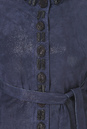 Женское кожаное пальто из натуральной замши (с накатом) с воротником 0900312-8 вид сзади