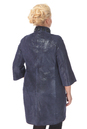 Женское кожаное пальто из натуральной замши (с накатом) с воротником 0900312-6 вид сзади