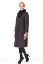 Женское кожаное пальто из натуральной замши (с накатом) с воротником,  отделка норка 0900351-3
