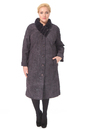 Женское кожаное пальто из натуральной замши (с накатом) с воротником,  отделка норка 0900351-2