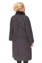 Женское кожаное пальто из натуральной замши (с накатом) с воротником,  отделка норка 0900351-8