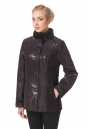 Женская кожаная куртка из натуральной замши с воротником,  отделка норка 0900354