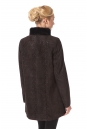 Пальто женское из натуральной замши с воротником,  отделка норка 0900355-8