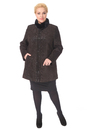 Пальто женское из натуральной замши с воротником,  отделка норка 0900355-6