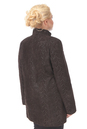 Пальто женское из натуральной замши с воротником,  отделка норка 0900355-4