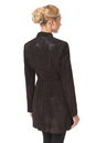 Женское кожаное пальто из натуральной замши (с накатом) с воротником 0900356-2