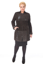 Женское кожаное пальто из натуральной замши (с накатом) с воротником 0900356-4