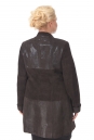 Женское кожаное пальто из натуральной замши (с накатом) с воротником 0900356-5