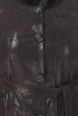 Женское кожаное пальто из натуральной замши (с накатом) с воротником,  отделка норка 0900364-3