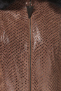 Женская кожаная куртка из натуральной замши (с накатом) с капюшоном, отделка норка 0900399-2
