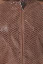 Женская кожаная куртка из натуральной замши (с накатом) с капюшоном, отделка норка 0900399-8 вид сзади