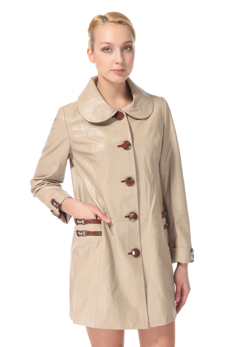 Женская кожаная куртка из натуральной кожи с воротником 0900401