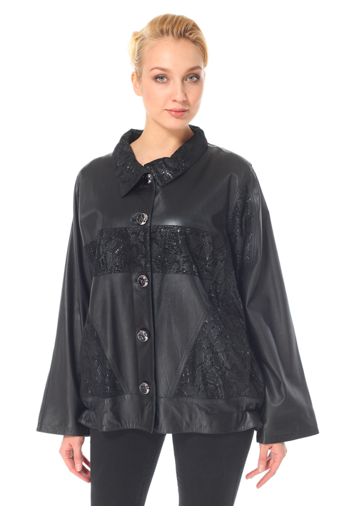 Женская кожаная куртка из натуральной кожи с воротником 0900422