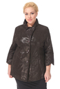 Женская кожаная куртка из натуральной замши (с накатом) с воротником 0900434-8 вид сзади