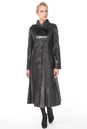 Женское кожаное пальто из натуральной кожи с воротником, отделка замша 0900505-3