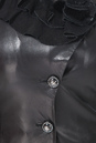 Женское кожаное пальто из натуральной кожи с воротником, отделка замша 0900505-5 вид сзади
