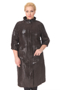 Женское кожаное пальто из натуральной замши (с накатом) с воротником 0900512-8 вид сзади