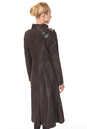 Женское кожаное пальто из натуральной замши (с накатом) с воротником 0900514-2
